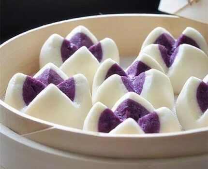 紫薯开花馒头，不仅好看而且很好吃